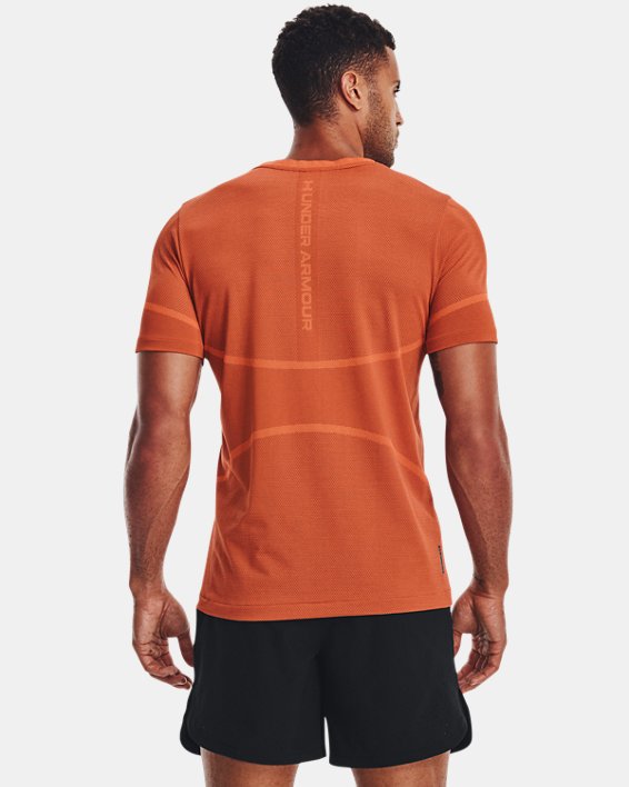 Men's UA RUSH™ Seamless Legacy Short Sleeve, Orange, pdpMainDesktop image number 1